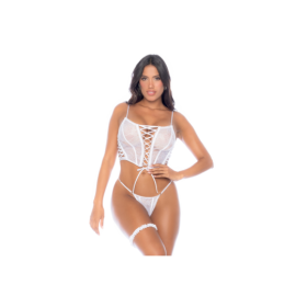 Ensemble 3 Pièces Dentelle Blanche 